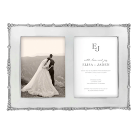 Mariposa Pearl Drop 5x7 Double Frame