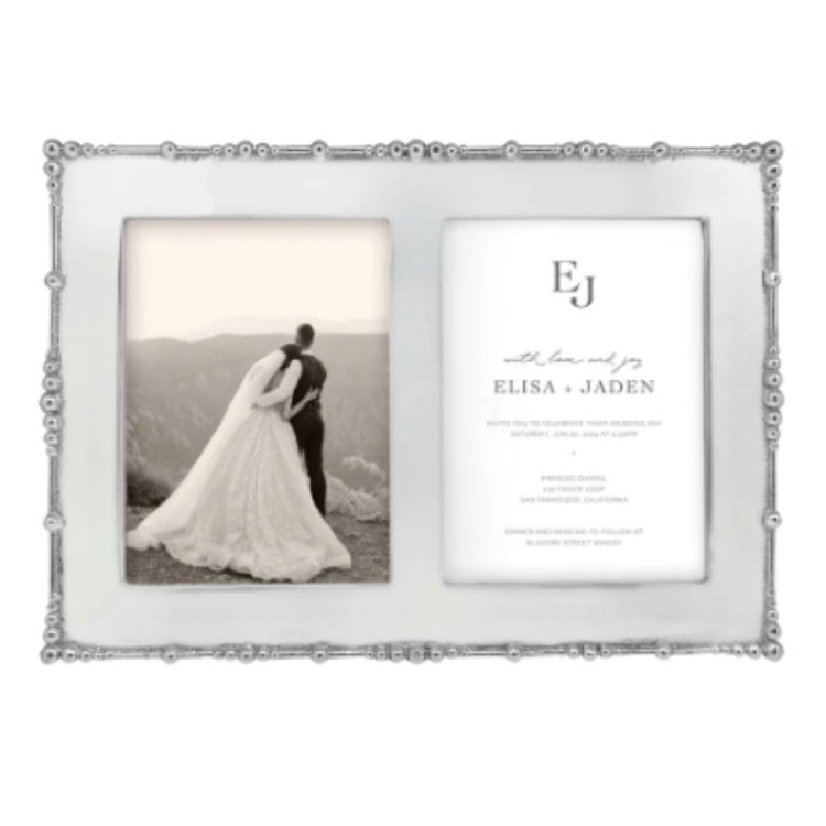Mariposa Pearl Drop 5x7 Double Frame