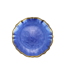 Vietri Baroque Glass Cobalt Cocktail Plate