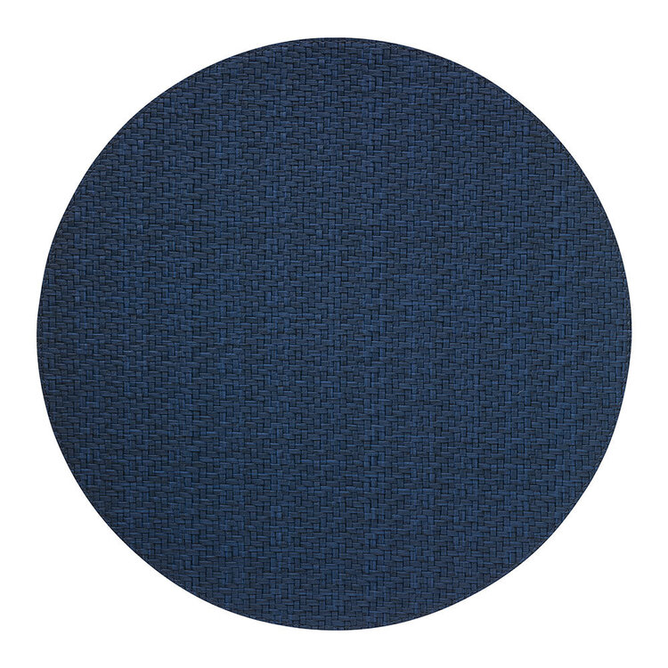 Wicker Navy 15in Rd Mats