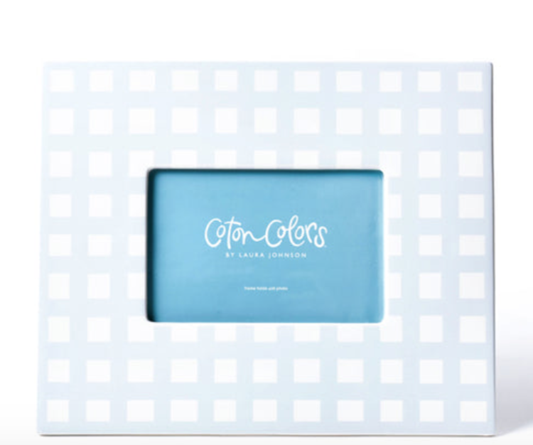 Coton Colors Gingham Blue Frame 11in