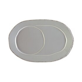 Vietri Lastra Gray Small Oval Platter