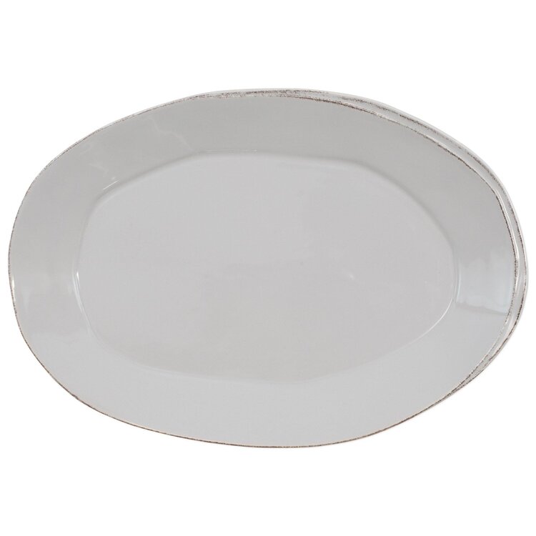 Vietri Lastra Gray Round Platter