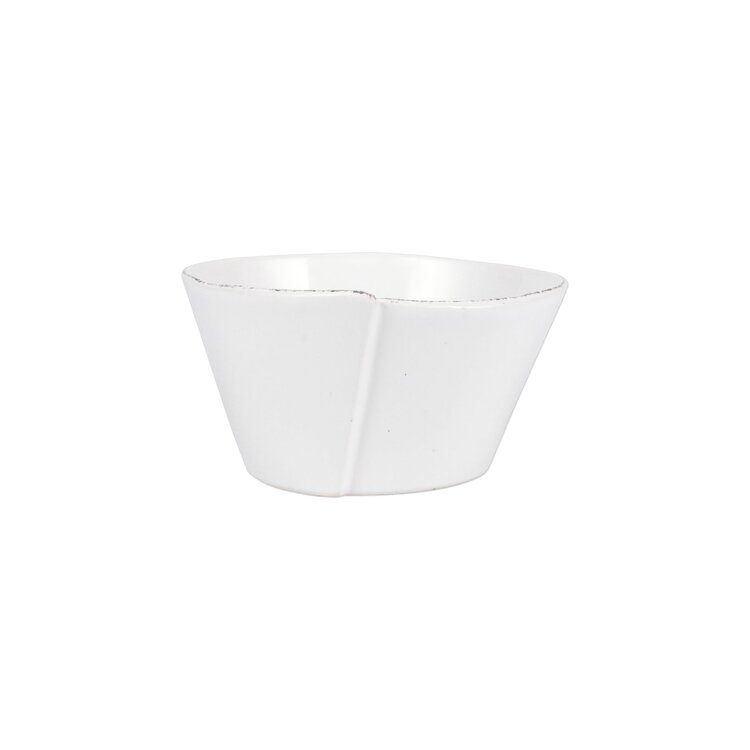 Vietri Lastra White Stacking Cereal Bowl