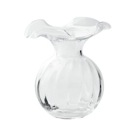 Vietri Hibiscus Clear Small Fluted Vase