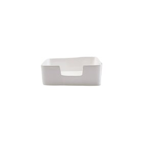 Vietri Melamine Lastra White Dinner Napkin Holder