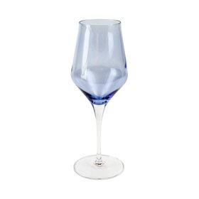 Vietri Contessa Blue Water Glass