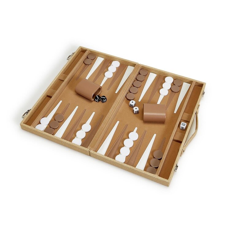 Two's Company Terra Cotta Backgammon Set Game