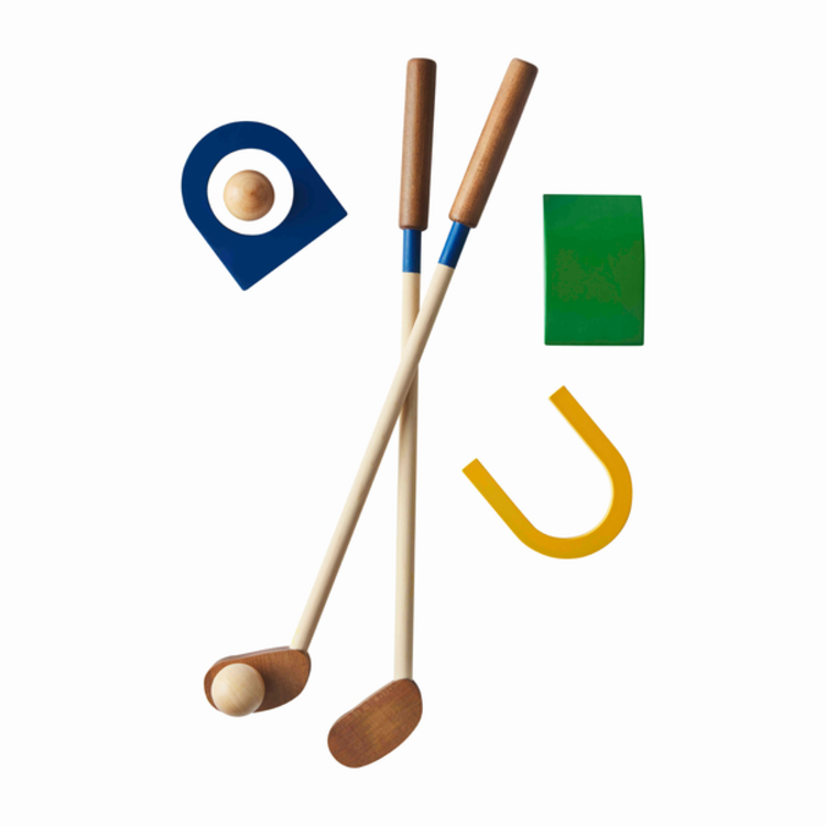 Mud Pie Wood Golf Toy Set