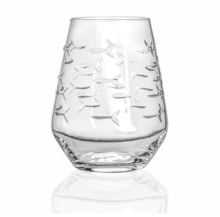 School of Fish Stemless Wine Tumbler 18 oz