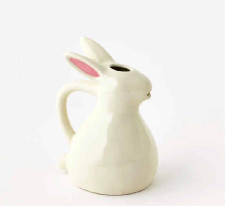Bunny Pitcher, Ceramic, 7.5in