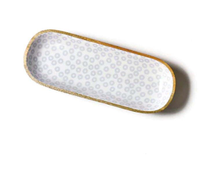 Coton Colors Iris Blue Pip Wooden Dough Bowl