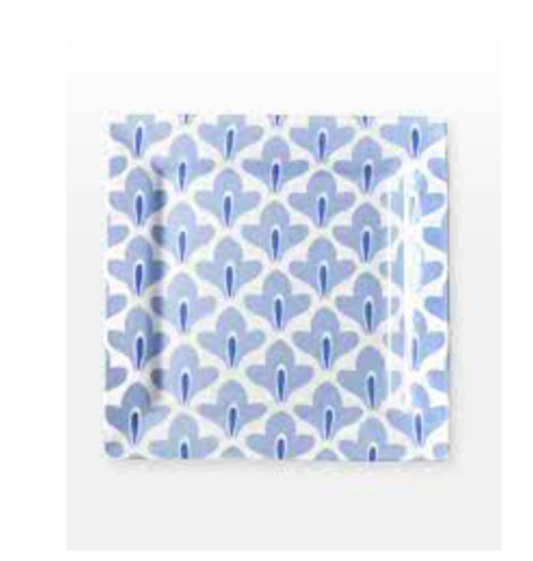 Coton Colors Iris Blue Sprout 12in Sqaure Platter