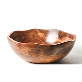 Coton Colors Fundamental Wood 21in Ruffle Bowl