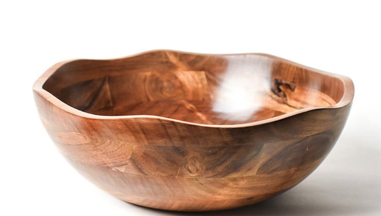 Coton Colors Fundamental Wood 21in Ruffle Bowl