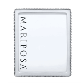 Mariposa Beaded White 8x10 Frame