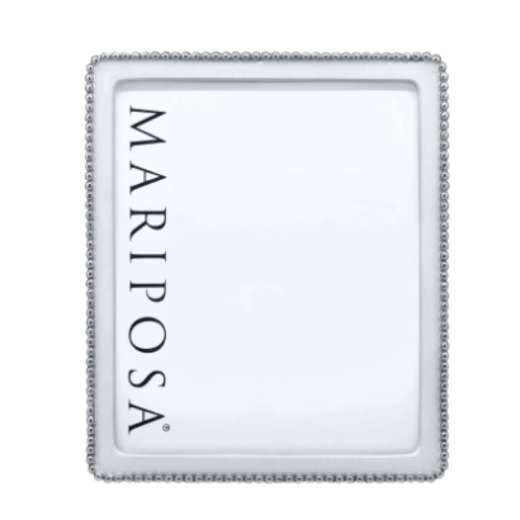 Mariposa Beaded White 8x10 Frame