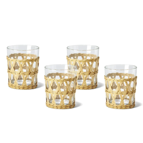 Island Chic Lattice Drinking Glass Short