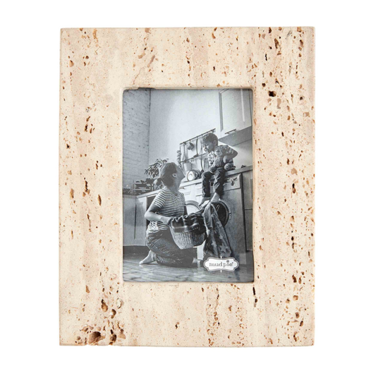 Mud Pie Small Cream Travertine Frame