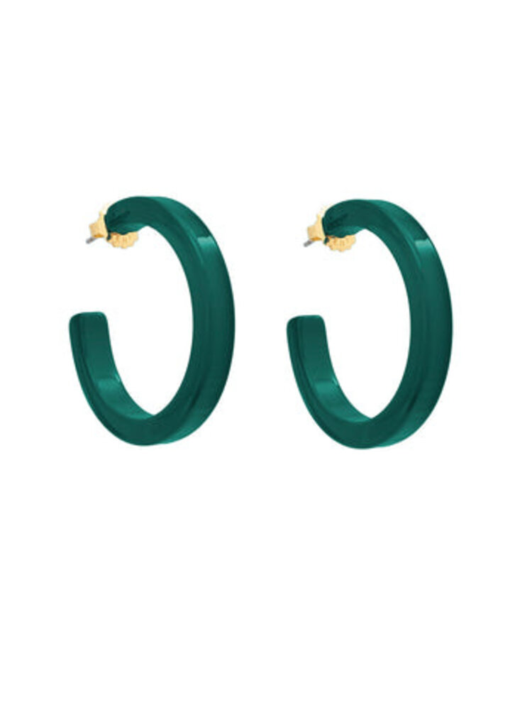 Zenzii Resin Hoop Earring Medium