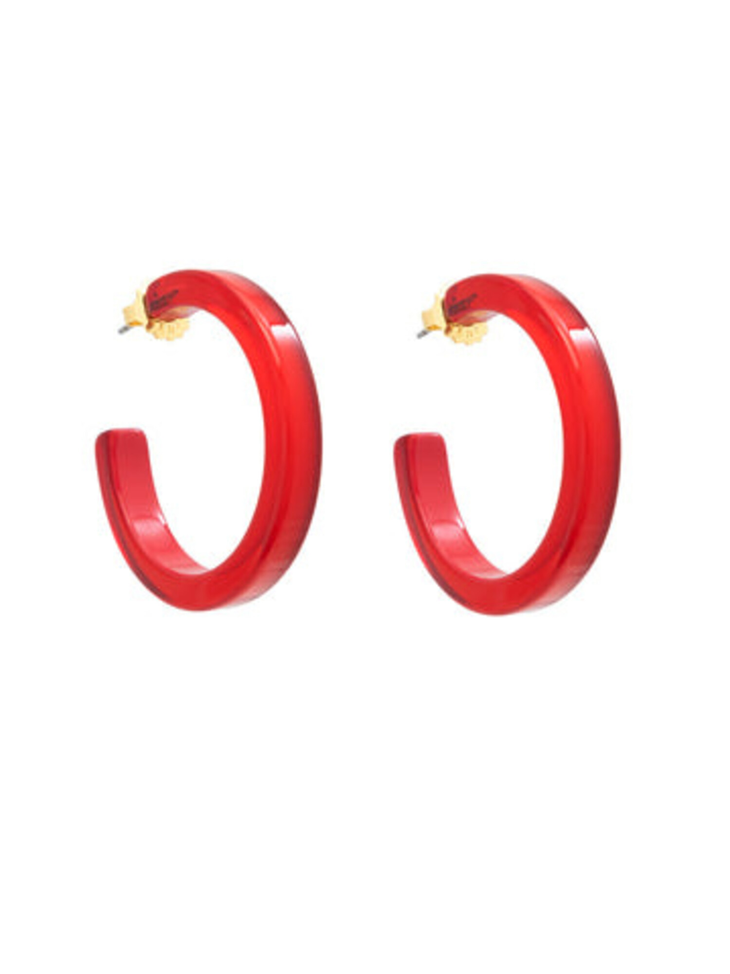 ～(⋆ᵕᴗᵕ⋆)～ Zenzii Resin Hoop Earring Medium - The Studio of Duxbury