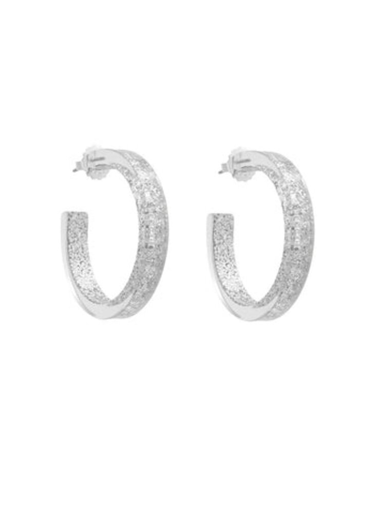 Zenzii Resin Hoop Earring Medium