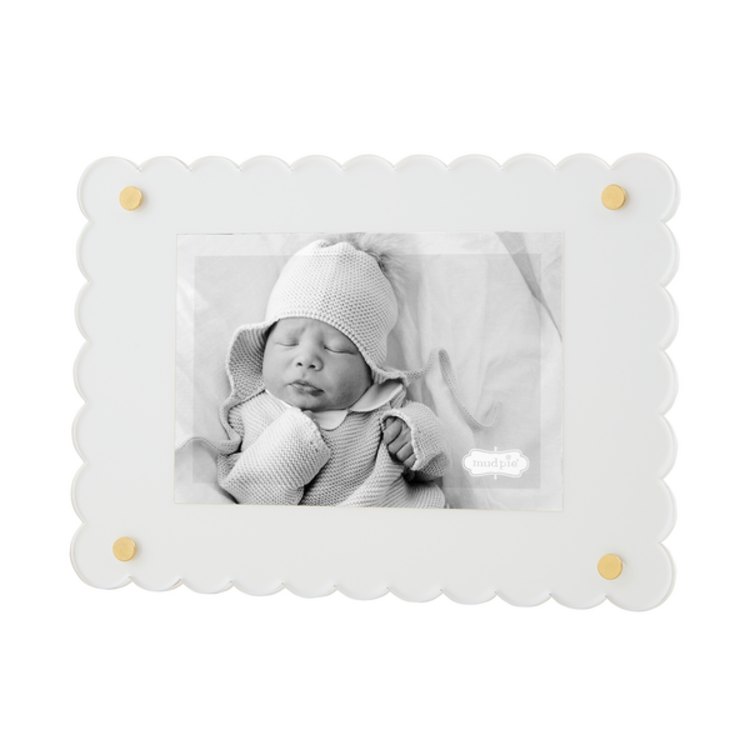 Mud Pie Scalloped Acrylic Frame
