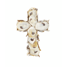 Mud Pie Small Oyster Shell Cross