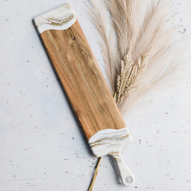 Lynn & Liana Serveware Resin Baguette Acacia  Board