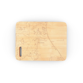 Well Told Etched Home Town Map Bar Board