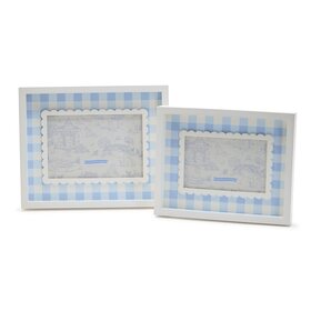 Two's Company Blue Gingham 4 x 6 Frame
