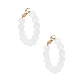 Zenzii Glossy Bead Hoop Earring