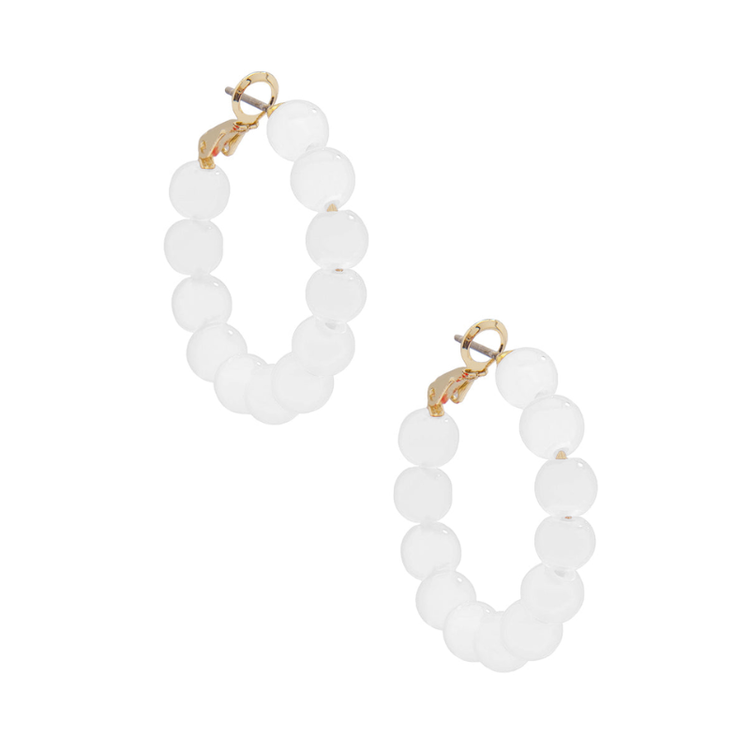 Zenzii Glossy Bead Hoop Earring