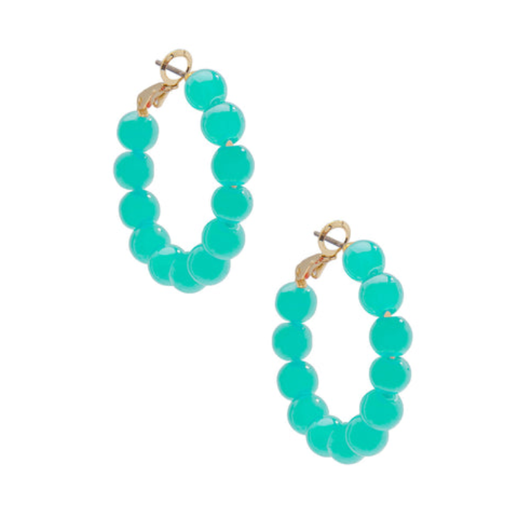 Zenzii Glossy Bead Hoop Earring
