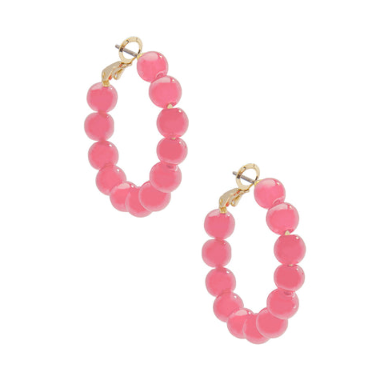 Zenzii Glossy Bead Hoop Earring