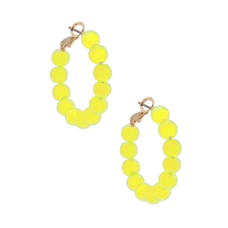 Zenzii Glossy Bead Hoop Earring
