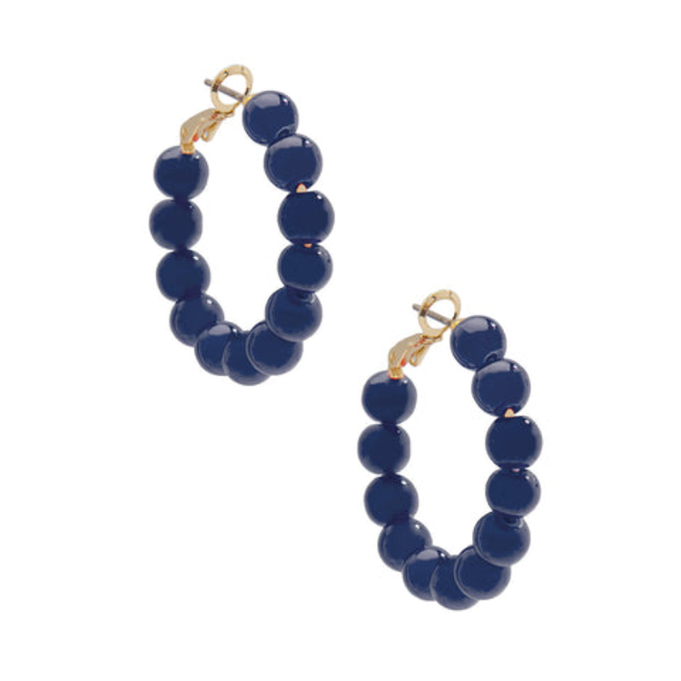 Zenzii Glossy Bead Hoop Earring