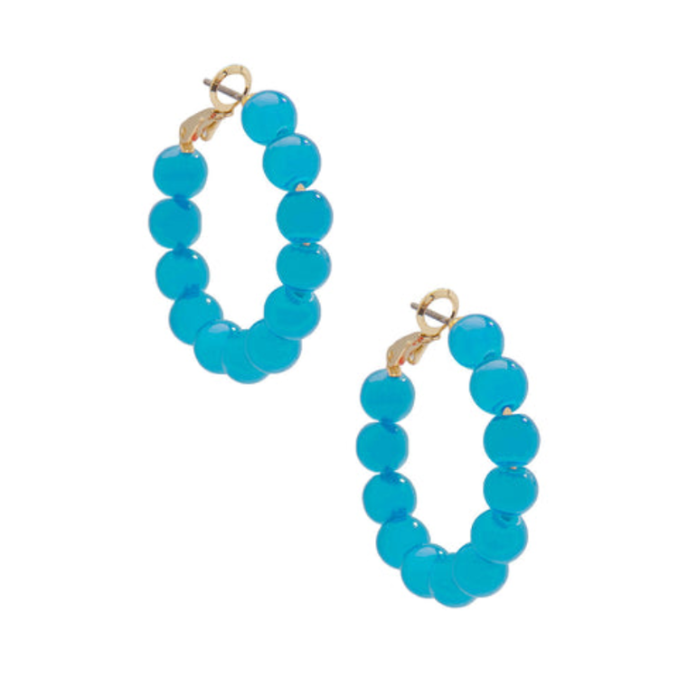Zenzii Glossy Bead Hoop Earring