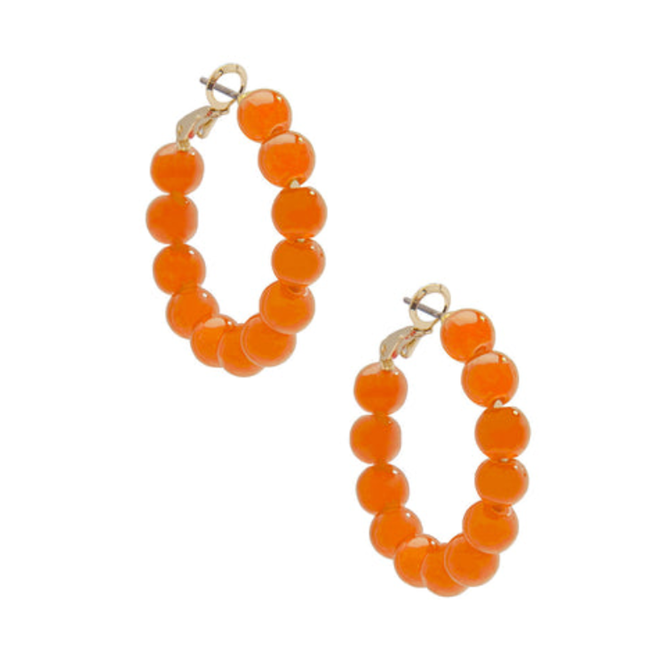 Zenzii Glossy Bead Hoop Earring