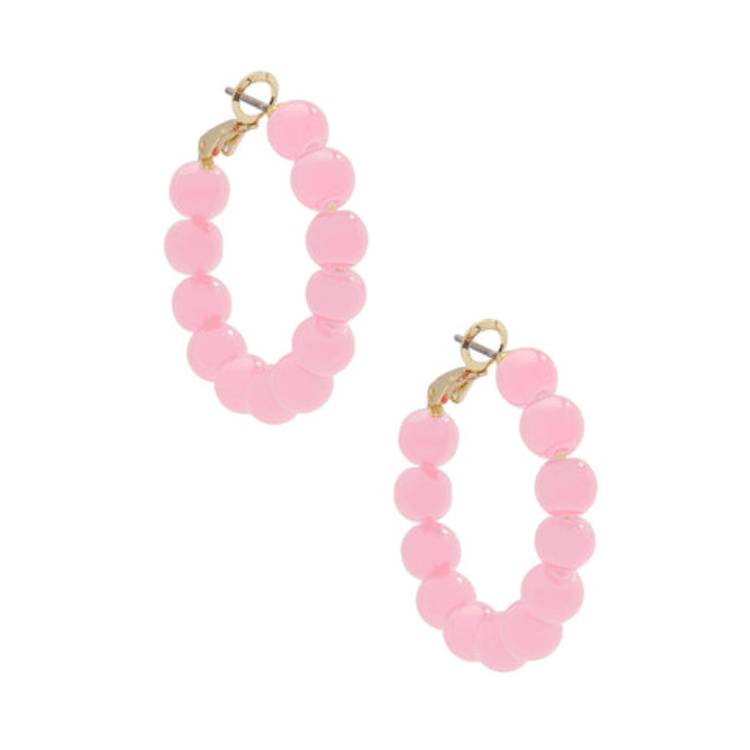 Zenzii Glossy Bead Hoop Earring