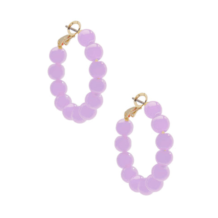 Zenzii Glossy Bead Hoop Earring