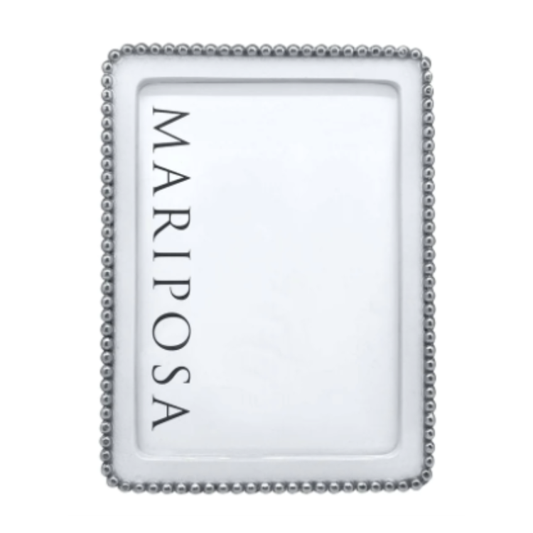 Mariposa Beaded White 5x7 Frame