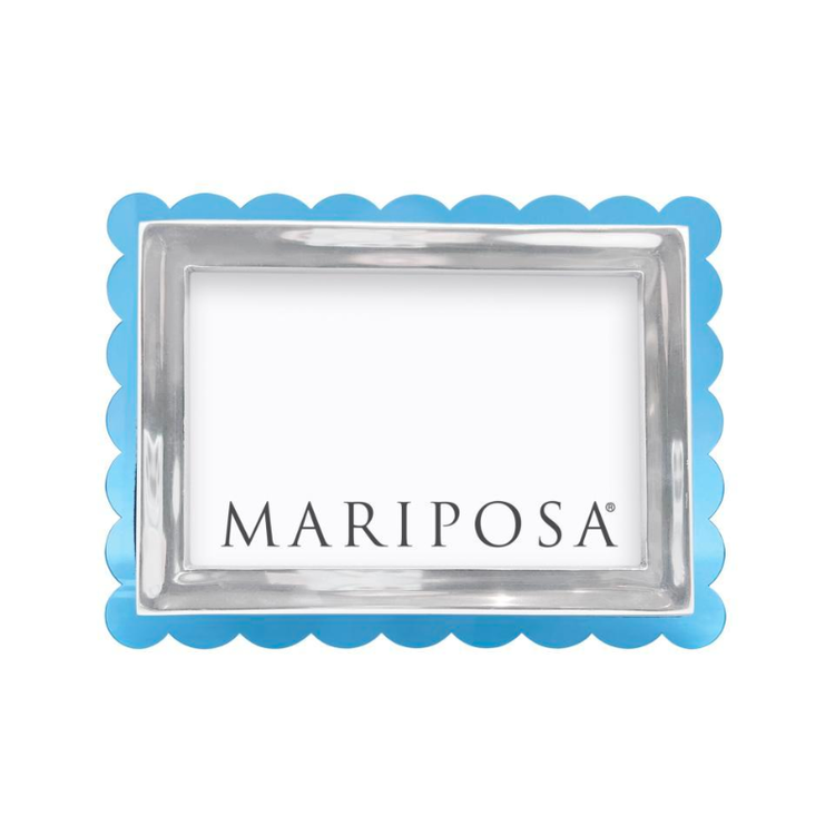Mariposa Acrylic Scallop Light Blue 4x6 Frame