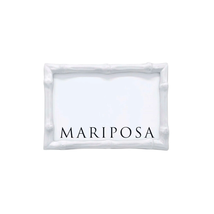 Mariposa Bamboo White 4x6 Frame