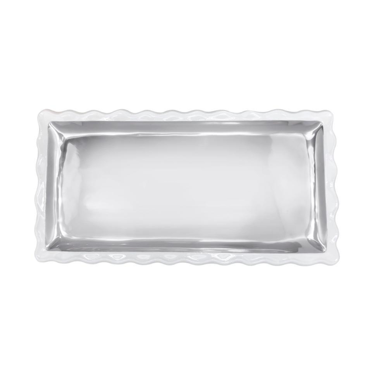 Mariposa Wavy Tray - White