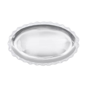 Mariposa Wavy White Oval Platter