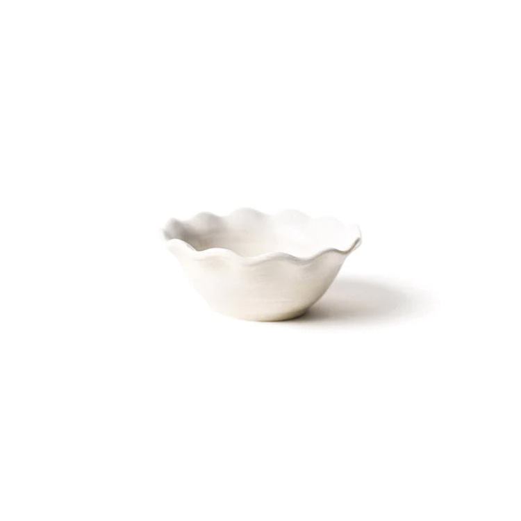 Coton Colors Signature White Ruffle Dipping Bowl