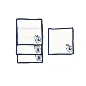 Coton Colors Oyster Print Cocktail Napkin Set of 4