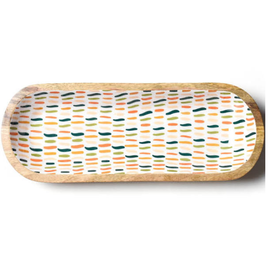 Coton Colors Feathered Dusk Wooden Dough Bowl