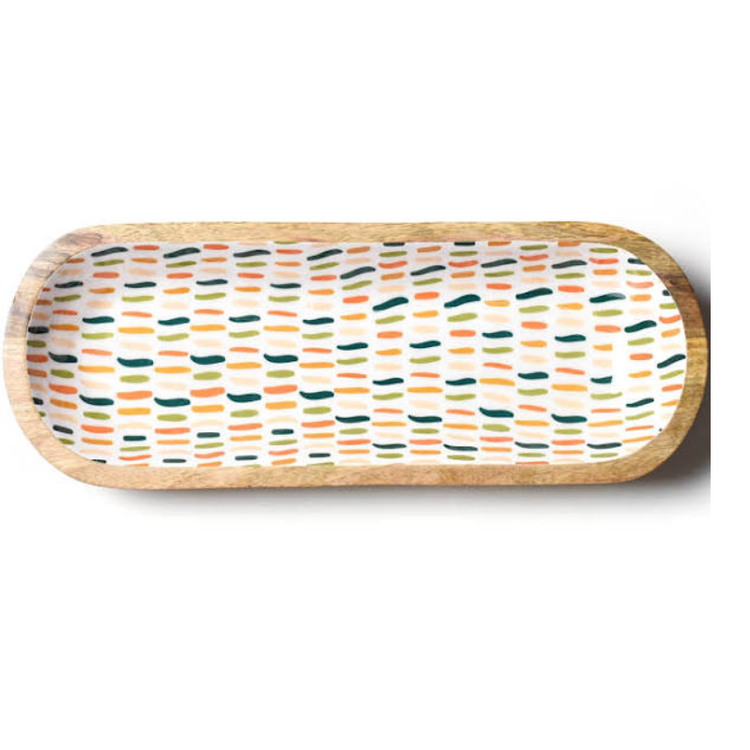 Coton Colors Feathered Dusk Wooden Dough Bowl